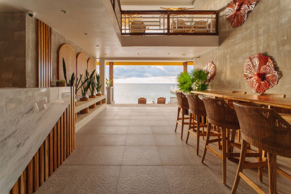 Open walkway at the Beach House in Roatan